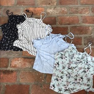 Four American eagle tank tops